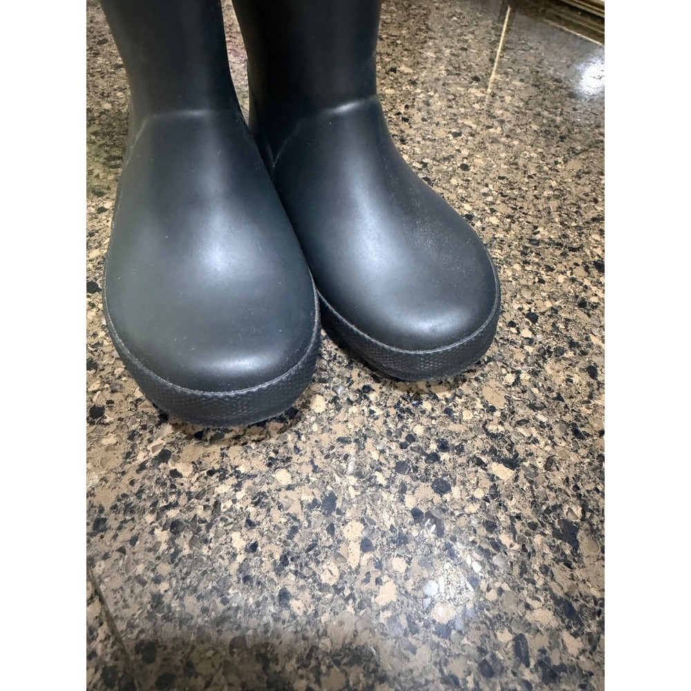 Hunter Kids First Classic Rain Boots Matte Black Waterproof Rubber Size 9B/10G - Picture 6 of 7